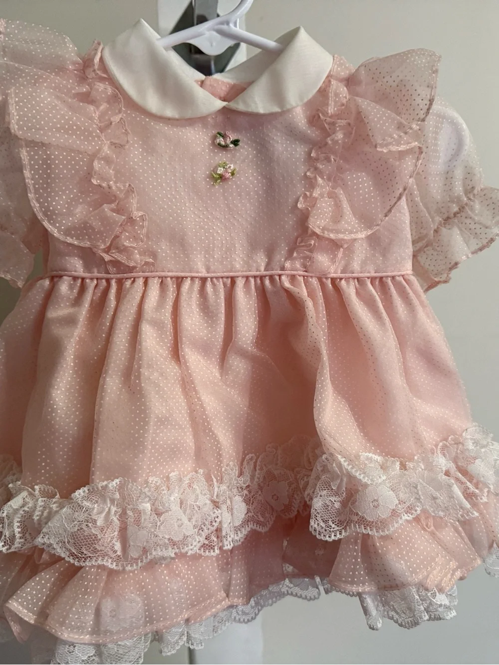 Vintage Martha’s Miniatures Lace Dress - Size 6-9 Months